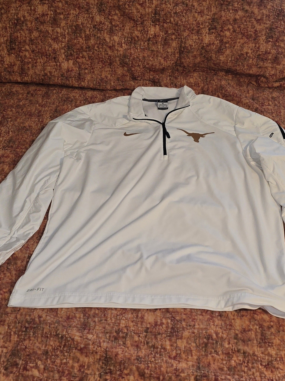 Nike Texas Longhorns Dri-FIT 1/4 Zip Pullover Jacket White Men's XL Sideline